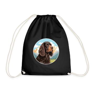Boykin Épagneul chien race dessin animé Kawaii aquarelle - Sac de sport léger - noir - Devant