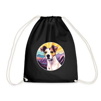 Terrier brésilien race de chien dessin animé kawaii Waterco - Sac de sport léger - noir - Devant