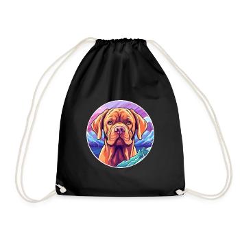 Bordeauxdogge Hunderasse Cartoon Kawaii Waterco - Turnbeutel - Schwarz - Vorne