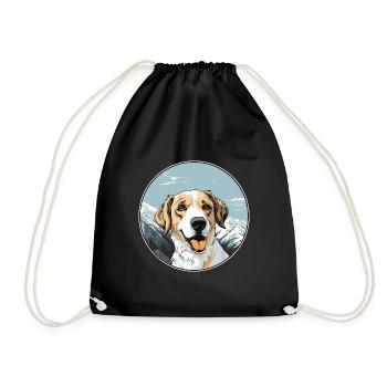 Drever chien race dessin animé Kawaii aquarelle - Sac de sport léger - noir - Devant