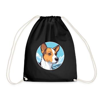 Danois Suédois Farmdog Race Cartoon Kawaii Wa - Sac de sport léger - noir - Devant