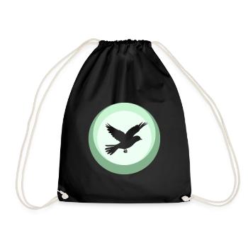 Oiseaux volants d’animaux - Sac de sport léger - noir - Devant