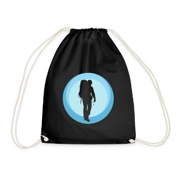 Backpacking Backpacker Pilgrims - Drawstring Bag - black - Front