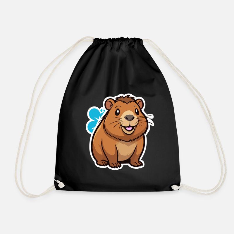 Capybara - Turnbeutel - Schwarz