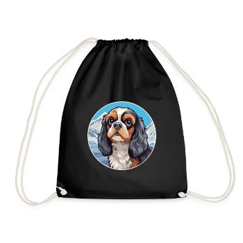 Anglais Jouet Épagneul Chien Race Cartoon Kawaii Eau - Sac de sport léger - noir - Devant