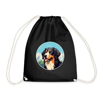 Formose Mountain Dog race Cartoon Kawaii Waterco - Sac de sport léger - noir - Devant