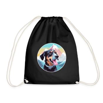 Gascon Saintongeois Chien Race Cartoon Kawaii Eau - Sac de sport léger - noir - Devant