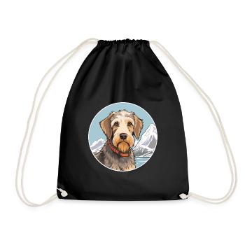 Chien de chasse à poil dur d’Istrie race de chien Cartoon Kawaii - Sac de sport léger - noir - Devant
