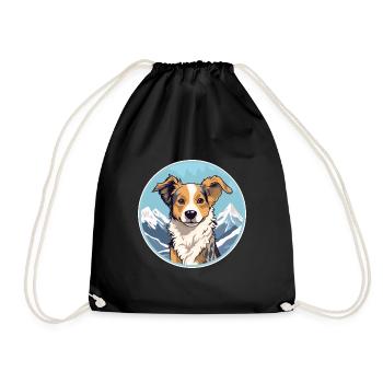 Havenese chien race dessin animé Kawaii aquarelle - Sac de sport léger - noir - Devant