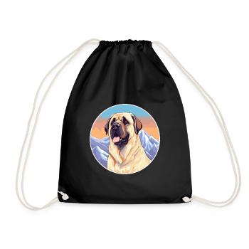 Kangal chien race dessin animé Kawaii aquarelle - Sac de sport léger - noir - Devant