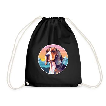 Chien de chasse lituanien race de chien Cartoon Kawaii Watercol - Sac de sport léger - noir - Devant