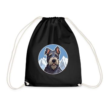 Kerry Blue Terrier chien race dessin animé kawaii Waterc - Sac de sport léger - noir - Devant