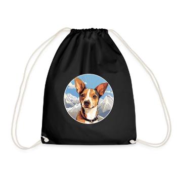Miniature Fox Terrier chien race Cartoon Kawaii Wat - Sac de sport léger - noir - Devant
