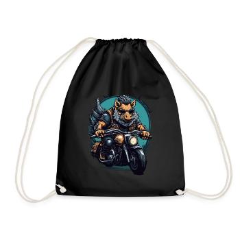 Frenzied wild boar - Drawstring Bag - black - Front