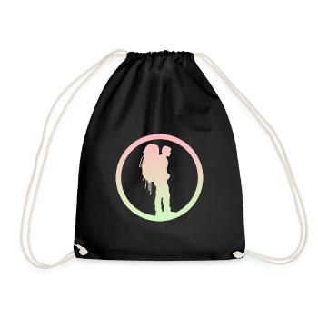 Backpacking Wanderer Backpacker - Drawstring Bag - black - Front