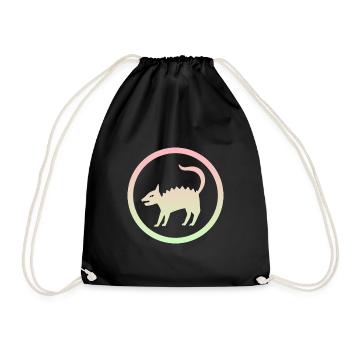 Mythical Creature Mythical Beast Bigfoot - Drawstring Bag - black - Front