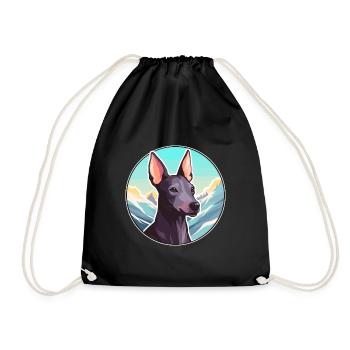 Chien nu péruvien race Cartoon Kawaii Waterco - Sac de sport léger - noir - Devant