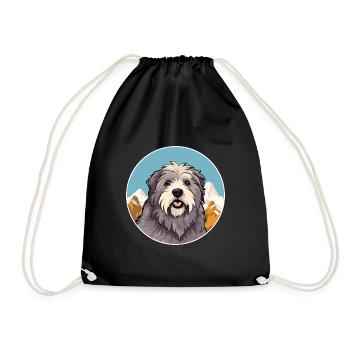 Berger des Pyrénées race de chien Cartoon Kawaii Waterco - Sac de sport léger - noir - Devant
