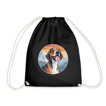 Smaland chien chien race dessin animé Kawaii aquarelle - Sac de sport léger - noir - Devant
