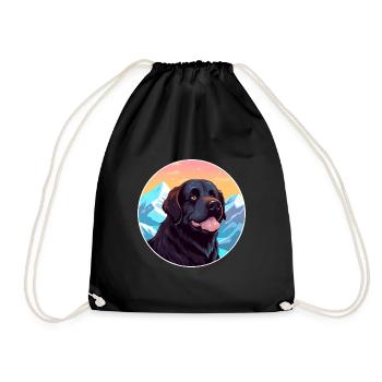 Seskar phoque chien race dessin animé Kawaii aquarelle - Sac de sport léger - noir - Devant