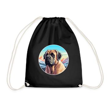 Transmontano Mastiff chien race dessin animé kawaii Wate - Sac de sport léger - noir - Devant