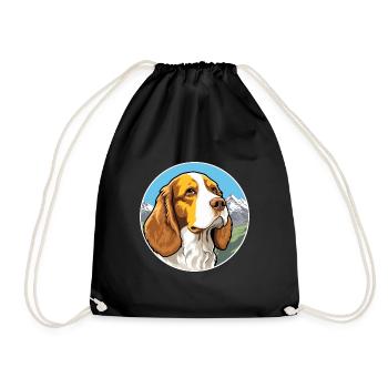 Welsh Springer Spaniel chien race Cartoon Kawaii Wa - Sac de sport léger - noir - Devant