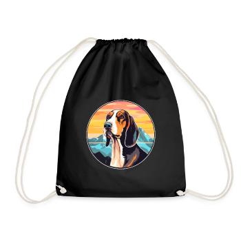 Treeing Walker Coonhound chien race Cartoon Kawaii - Sac de sport léger - noir - Devant