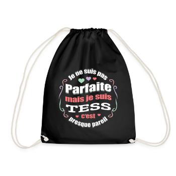 TESS PARFAITE - PRENOM TESS - Sac de sport léger - noir - Devant
