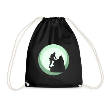 Climbing Wall Climbing Summit - Drawstring Bag - black - Front