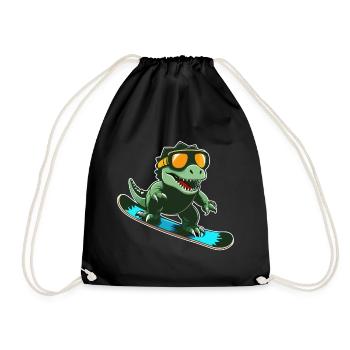 T-Rex Snowboarding - Turnbeutel - Schwarz - Vorne