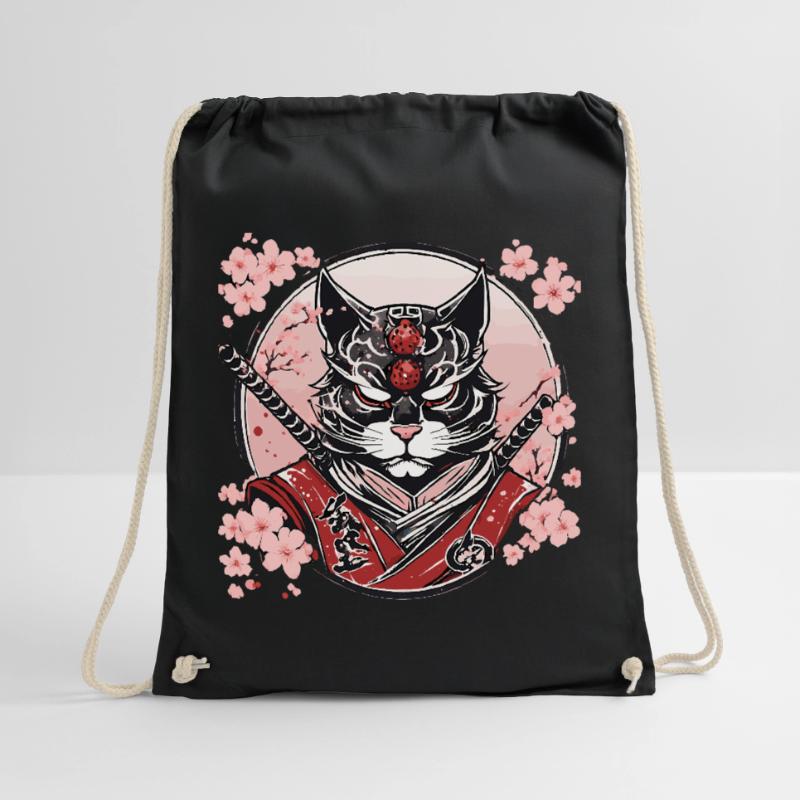 Dämonischer Kawaii Neko Samurai : Katzen-Samurai Turnbeutel