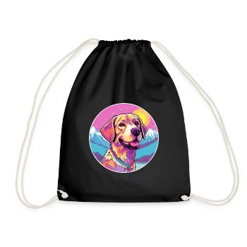Braque Saint Germain Hunderasse Cartoon Kawaii Wate - Turnbeutel - Schwarz - Vorne