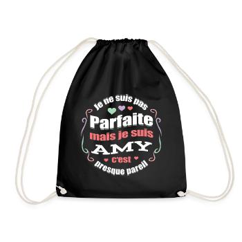 AMY PARFAITE - PRENOM AMY - Sac de sport léger - noir - Devant