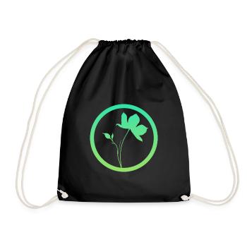 Botanisch Gartenbau Flora - Turnbeutel - Schwarz - Vorne