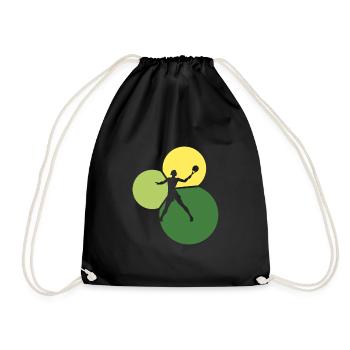 Tennis de plage Ballon de plage Tennis de plage - Sac de sport léger - noir - Devant