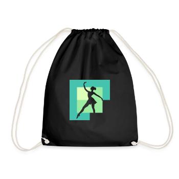 Ballet Swan Lake Ballet Dancer - Drawstring Bag - black - Front