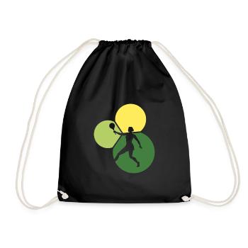 Tennis de plage Tennis Joueur de tennis - Sac de sport léger - noir - Devant