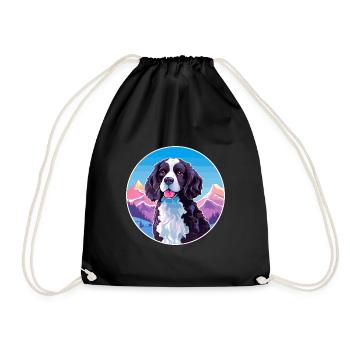 Stabyhoun Stabij Chien Race Cartoon Kawaii Watercol - Sac de sport léger - noir - Devant