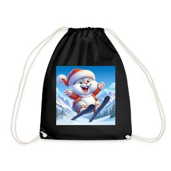 Lapin Saut Ski Noël - Sac de sport léger - noir - Devant
