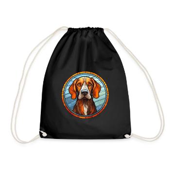 Ariege Pointer Hund Rasse Bunt Glas Bunt Wa - Turnbeutel - Schwarz - Vorne