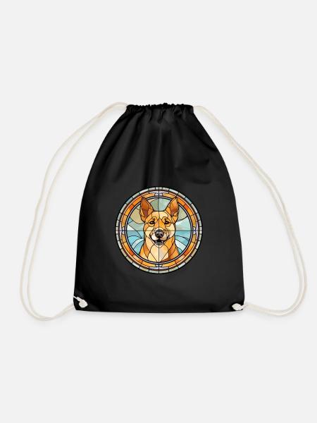 Chinook chien race vitrail coloré Watercolo - Sac de sport léger - noir