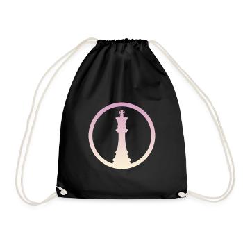 Chess Strategy Chess Pieces - Drawstring Bag - black - Front