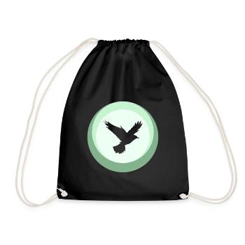 Animal, Wings, Flock of Birds - Drawstring Bag - black - Front