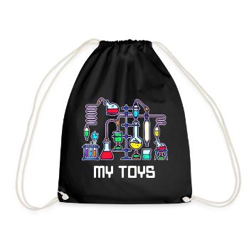 Workaholic Statement Job Scientist Career - Drawstring Bag - black - Front