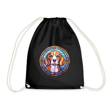 Kerry Beagle chien race vitrail coloré Wate - Sac de sport léger - noir - Devant