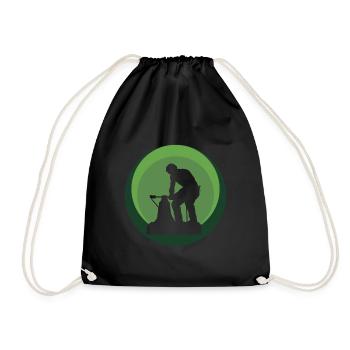 Blacksmith Forming Forging - Drawstring Bag - black - Front