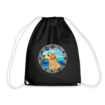 Neuseeland Heading Hund Rasse Buntglas Colorf - Turnbeutel - Schwarz - Vorne