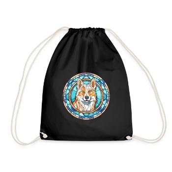 Seppala sibérien chien de traîneau race chien vitrail C - Sac de sport léger - noir - Devant