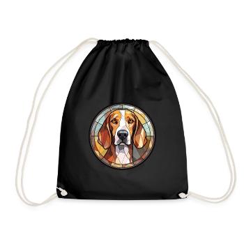 Treeing Walker Coonhound chien race vitrail C - Sac de sport léger - noir - Devant