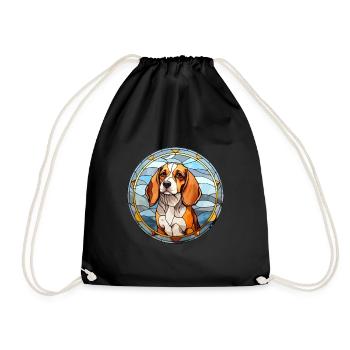 Tyroler Bracke chien race vitrail coloré Wa - Sac de sport léger - noir - Devant